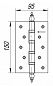 Петля универсальная FUARO 4BB/E 150x95x3 PB (латунь)